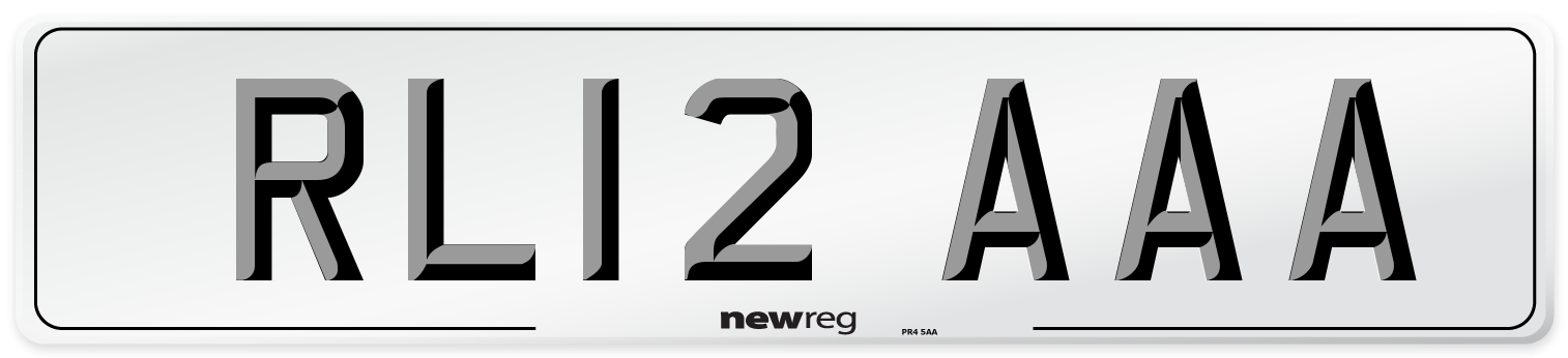 RL12 AAA Number Plate from New Reg